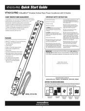 Panamax VT4315-PRO Quick Start Guide