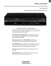 Toshiba D-VR600 Printable Spec Sheet