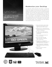 ViewSonic VPC190 VPC190 Datasheet Hi Res (English, US)