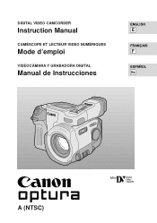 Canon 600 Optura Instruction Manual