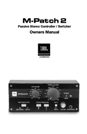 JBL M-Patch 2 Owners Manual