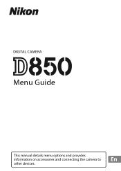 Nikon D850 Menu Guide - English