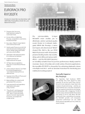 Behringer RX1202FX Product Information Document