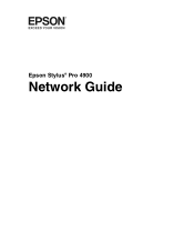 Epson Stylus Pro 4900 Designer Edition Network Guide