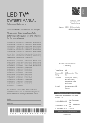 LG 86UQ7590PUD Owners Manual