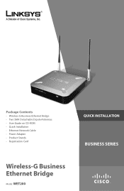 Linksys WET200 Cisco WET200 Wireless-G Business Ethernet Bridge Quick Start Guide