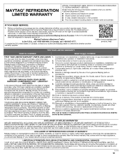 Maytag MRT311FFFZ Warranty Information