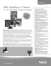 NEC LCD195VX 5 Series Brochure