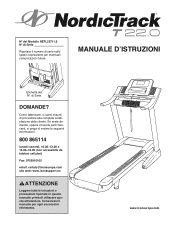 NordicTrack T22.0 Treadmill Italian Manual