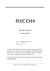 Ricoh Aficio MP C305 Security Target