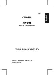 Asus NX1001 Quick Installation Guide