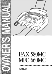 Brother International IntelliFax-580MC Users Manual - English