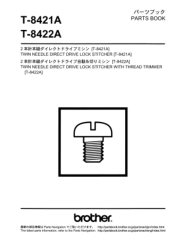 Brother International T-8422A Parts Manual - English