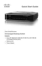Cisco SF100D-05 Quick Start Guide