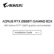 Gigabyte AORUS RTX 3080 GAMING BOX User Manual