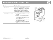 HP Color LaserJet CM4730 HP Color LaserJet CM4730 MFP - Job Aid - Fax