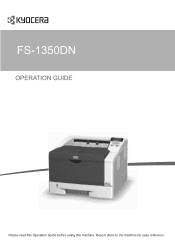 Kyocera FS-1350DN 120V FS-1350DN Operation Guide (Basic)