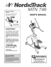 NordicTrack Mtn740 Stepper English Manual