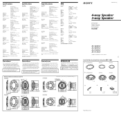 Sony XS-V6935X Instructions  (primary manual)