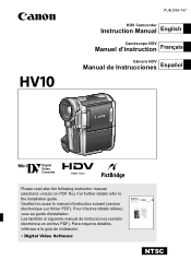 Canon HV10 HV10 Instruction Manual