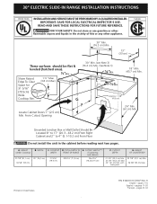 Frigidaire FGES3075KB Installation Instructions (All Languages)