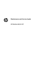 HP EliteDesk 800 G5 Maintenance and Service Guide