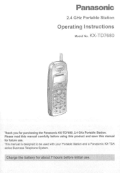 Panasonic KX-TD7680 Bts 2.4 Ghz Wireless