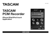TEAC TASCAM PCM Recorder User Guide for TASCAM PCM Recorder