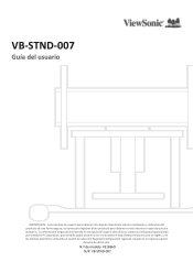 ViewSonic VB-STND-007 User Guide Espanol