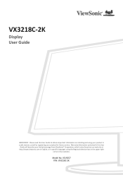 ViewSonic VX3218C-2K User Guide English
