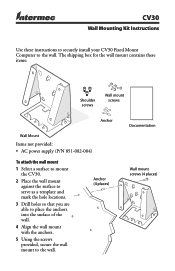 Intermec CV30 CV30 Wall Mounting Kit Instructions