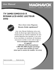 Magnavox 32MD251D User manual,  French