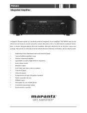 Marantz PM5003 Integrated Amplifier IR Remote Code List