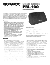 Nady PM-100 Owner Manual