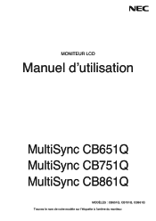 NEC CB651Q User Manual French