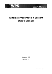 Optoma TX778W Wireless Manual