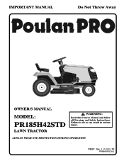Poulan PR185H42STD User Manual