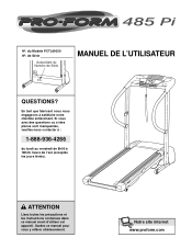 ProForm 485 Pi Treadmill Canadian French Manual