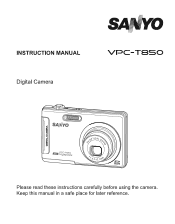 Sanyo Vpc t850 Owners Manual