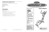 Weslo Glider 3.0 Instruction Manual