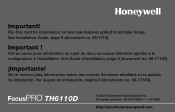 Honeywell TH6110D Owner's Manual