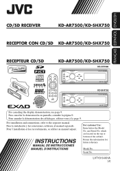 JVC KD-AR7500 Instructions
