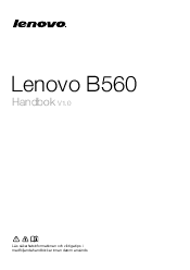 Lenovo B560 Lenovo B560 Handbok V1.0