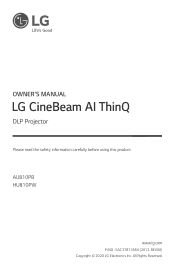 LG AU810PB Owners Manual