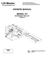 LiftMaster GT GT SERIES B Manual