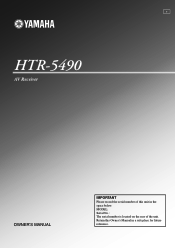 Yamaha HTR-5490 Owner's Manual