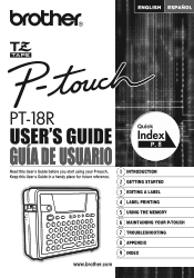 Brother International PT18R Users Manual - English and Spanish