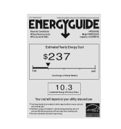 Frigidaire FFRE2533U2 Energy Guide