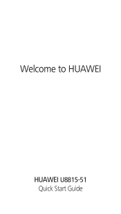 Huawei Ascend G300 Quick Start Guide