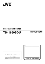 JVC TM-1650SDU TM-1650SDU monitor instruction manual (358KB)